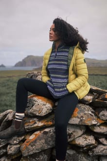 Reena 1/4 Zip Printed Microfleece Dark Navy