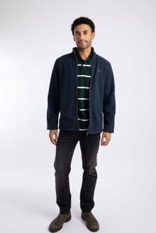 Tanner Full Zip Textured Fleece Navy