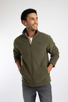 Tanner Full Zip Textured Fleece Winter Green