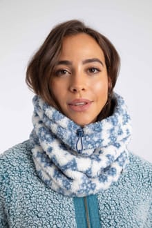 Thea Printed Reversible Fleece Snood Ensign Blue
