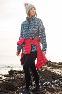 Pikard 1/4 Zip Printed Cosy Fleece