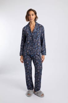 Breay Printed Pyjama Trouser Set Blue Shine