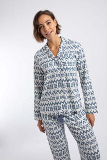 Breay Printed Pyjama Trouser Set Cream