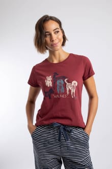 Dowey Printed Pyjama Trouser Set Rhubarb