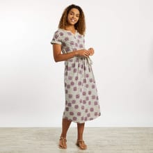 Bressay Tencel Midi Dress Light Cream
