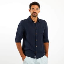 Stronsay Linen Shirt Navy