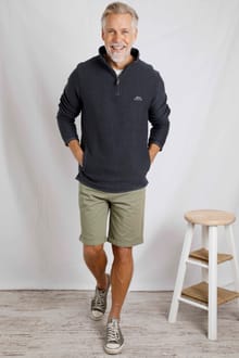 Stern 1/4 Zip Eco Macaroni Sweatshirt Navy