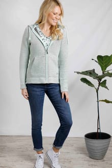 Weylin Full Zip Eco Macaroni Hoodie Mint Green