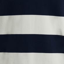 Colefax Organic Cotton Striped Rugby Shirt Navy