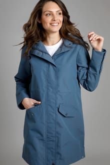 Sanne Recycled Waterproof Longline Jacket Blue Mirage