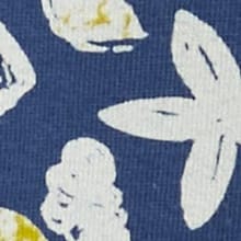 Paw Paw Printed Organic Cotton T-Shirt Tall Ensign Blue