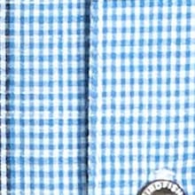 Avalon Organic Cotton Slub Short Sleeve Check Shirt Azure