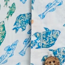 Pacifica Organic Cotton Short Sleeve Printed Shirt Tall Marshmallow