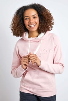 Bodhi Recycled Organic Snow Marl Hoodie Powder Pink