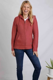 Weylin Full Zip Eco Macaroni Hoodie Rosewood