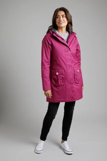 Beatrix Eco Wadded Waterproof Coat Raspberry