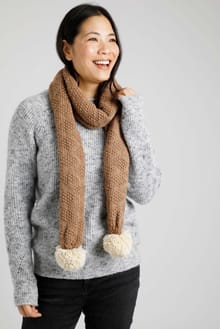 Luana Eco Texture Stitch Scarf Bronze