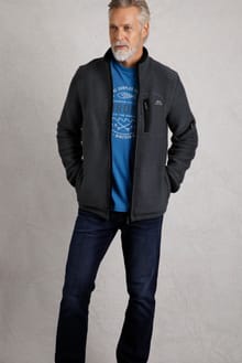 Berhan Full Zip Lined Macaroni Sweatshirt Navy