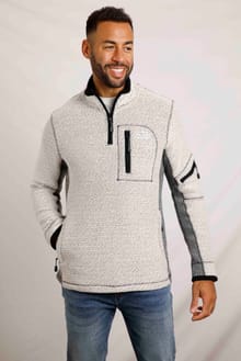 Caddis 1/4 Zip Eco Macaroni Sweatshirt