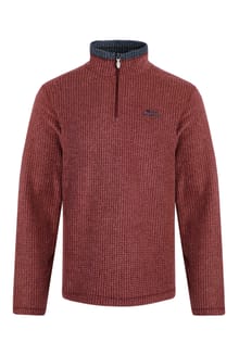 Newark Eco 1/4 Zip Grid Fleece Garnet