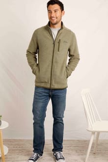 Rossten Eco Full Zip Grid Fleece Dark Olive