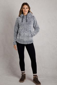 Yara Cosy Fleece Hoodie Navy