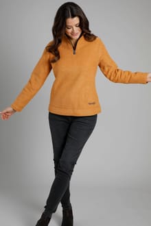 Larsson Eco 1/4 Zip Triangle Fleece Caramel