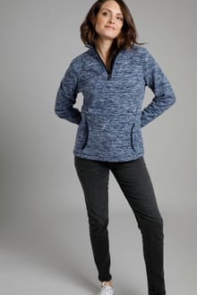 Nancy Recycled 1/4 Zip Fleece Dark Navy