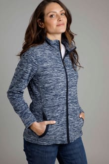 Adele Recycled Full Zip Fleece Dark Navy