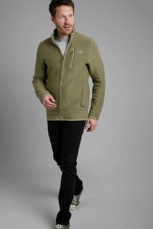 Transom Full Zip Eco Macaroni Sweatshirt Olive Green