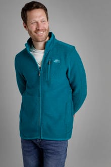 Transom Full Zip Eco Macaroni Sweatshirt Peacock Blue