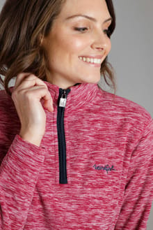 Nancy Recycled 1/4 Zip Fleece Berry