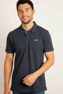 Miles Pique Polo Shirt Navy