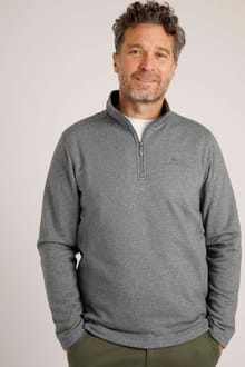 Dansley Recycled 1/4 Zip Marled Fleece Dusty Blue