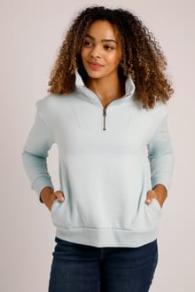 Keyra 1/4 Zip Sweatshirt Powder Blue