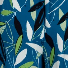 Tresco Lenzing EcoVero™  Printed Cropped Trousers Deep Sea Blue