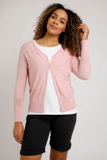 Curran Lightweight Cardigan Pale Pink