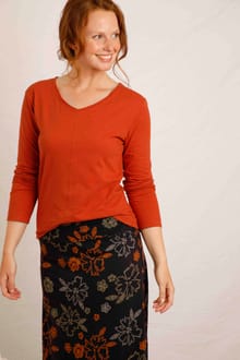 Rubita Organic Long Sleeve T-Shirt Rust