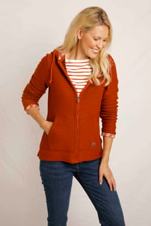 Weylin Full Zip Eco Macaroni Hoodie Rust