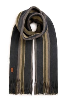 Hartford Eco Stripe Scarf DK Olive