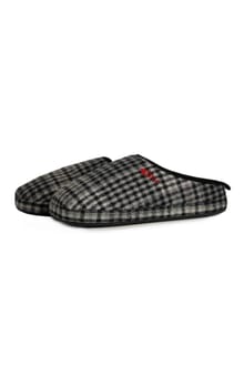 Calgary Check Slippers Grey