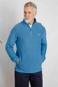 Stern 1/4 Zip Eco Macaroni Sweatshirt Copen Blue