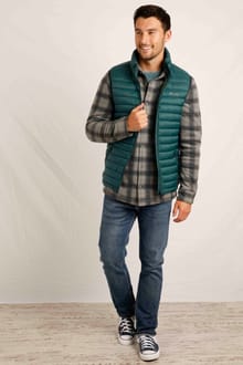 Langtree Lightweight Showerproof Padded Gilet Cedar Green