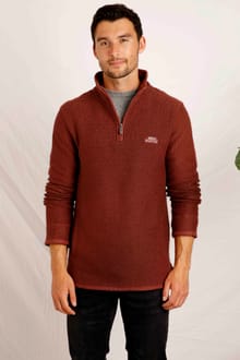 Stern 1/4 Zip Eco Macaroni Sweatshirt Burnt Henna