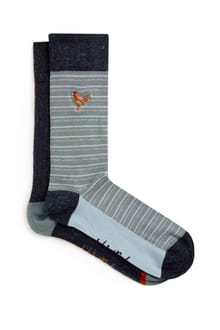 Moreton Socks 2 Pack Navy