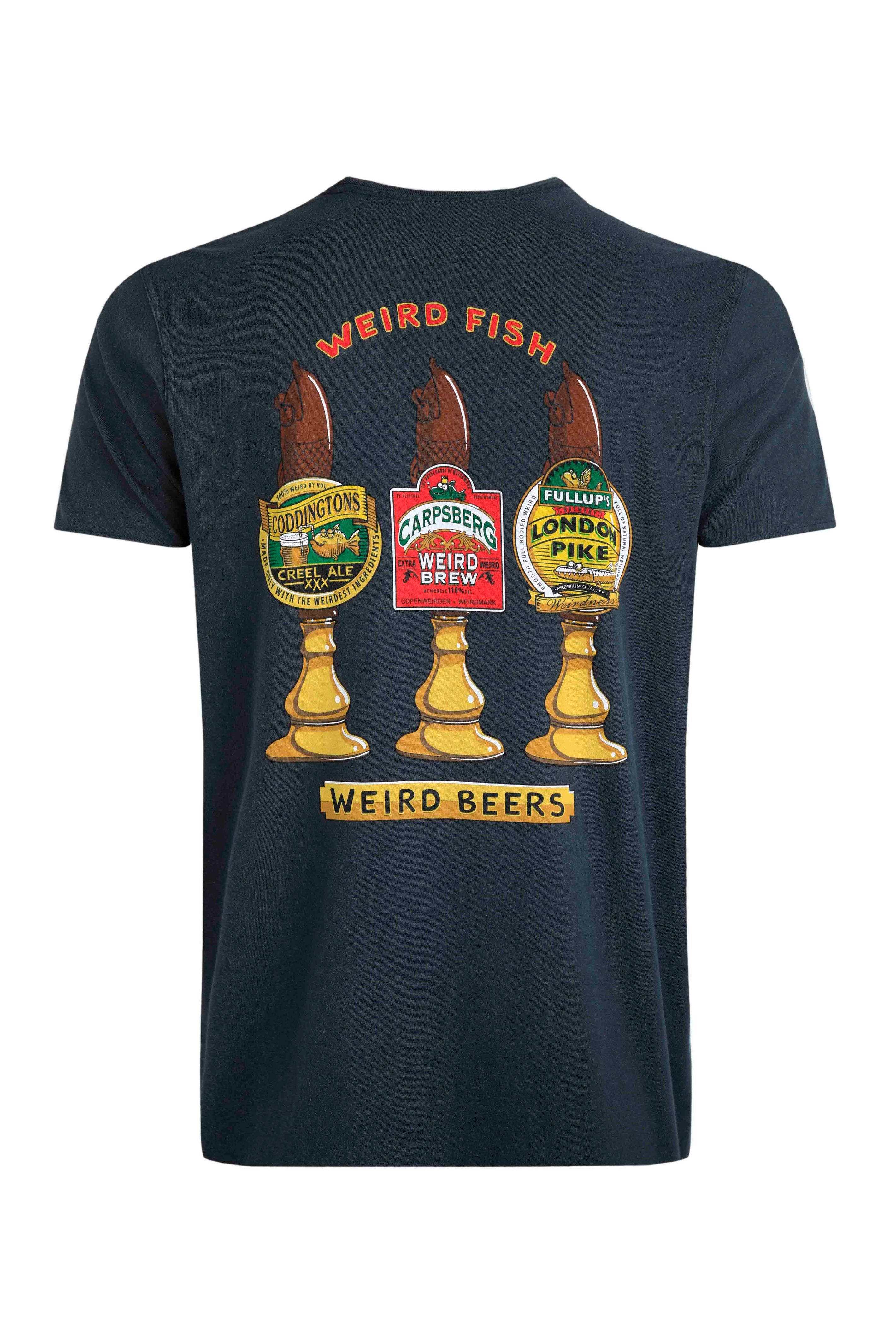 Weird Beers Artist T Shirt Navy Weird Fish