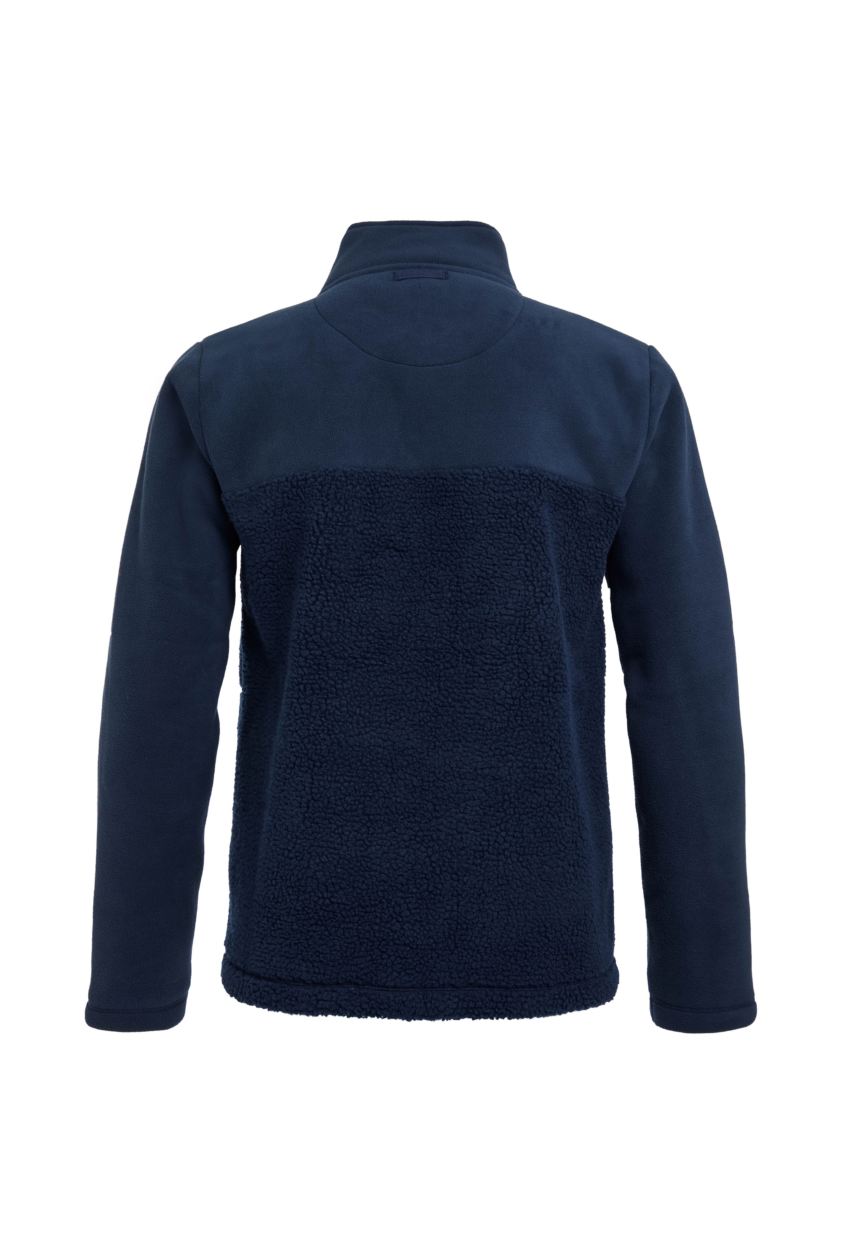 Clanton Recycled Full Zip Panelled Borg Fleece Navy