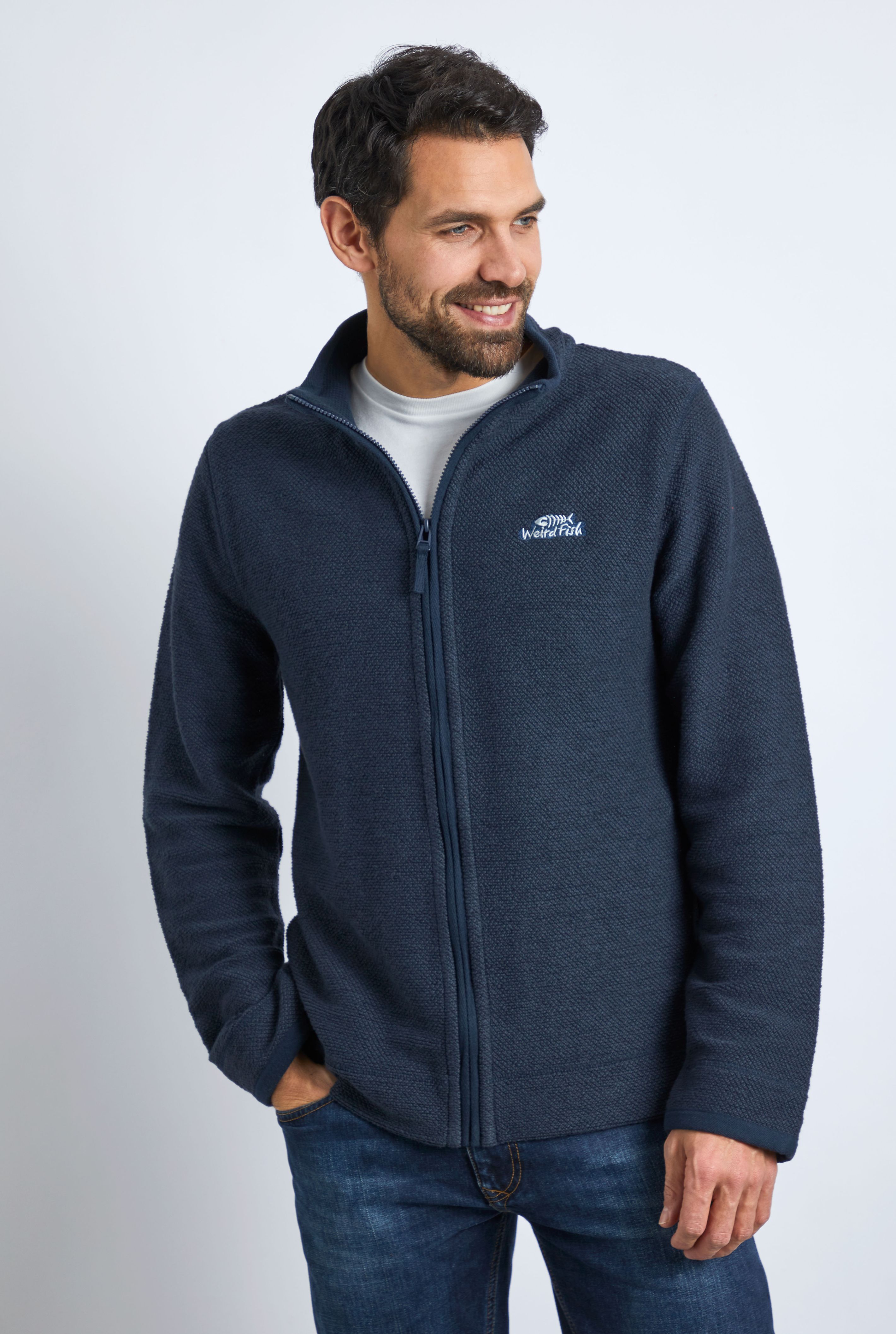 weird fish mens full zip