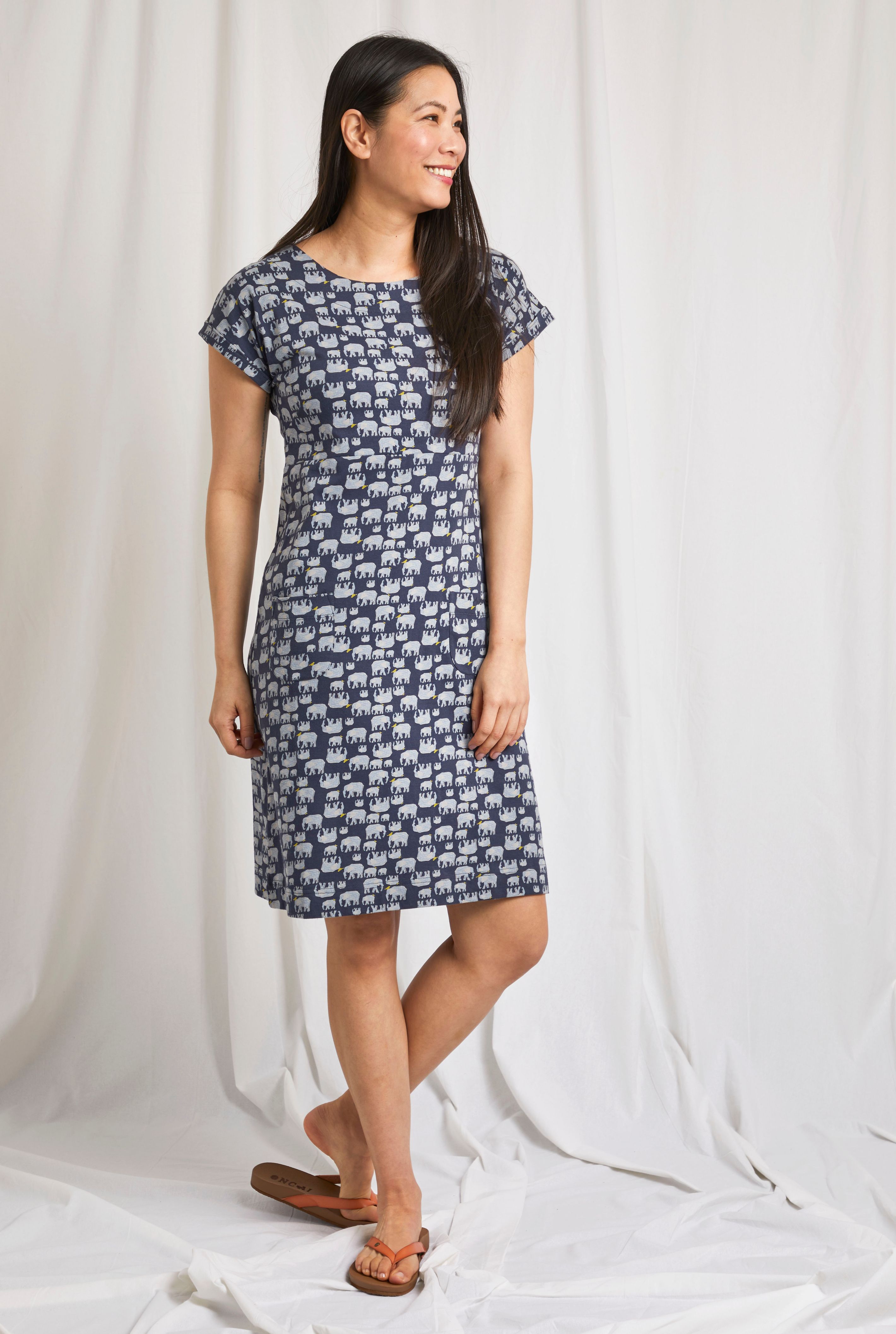 Weird fish biscayne outlet printed jersey dress