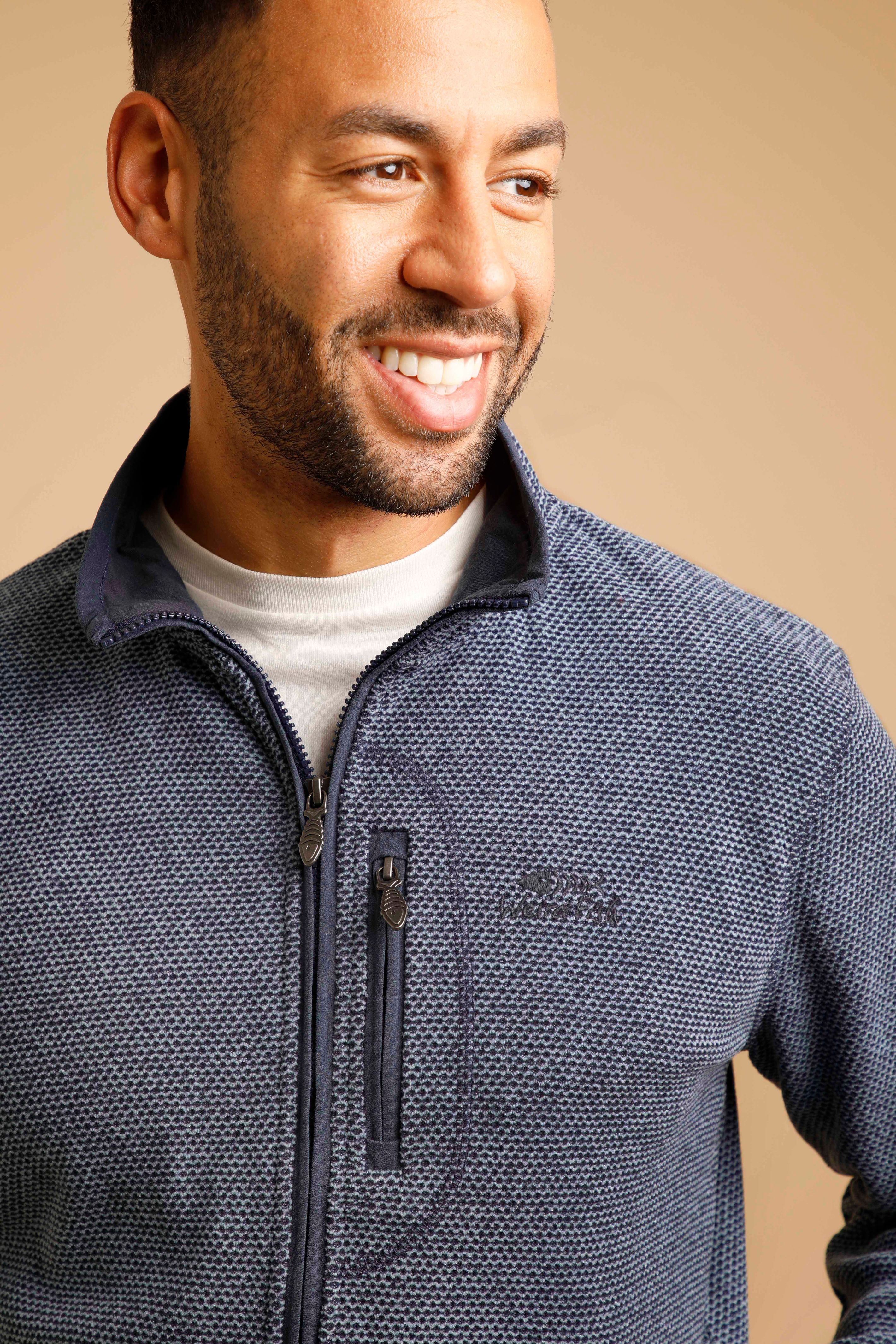 weird fish mens full zip